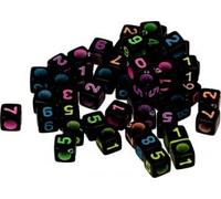 300 Perles 6 X 6 mm Noir + Chiffres Blancs Marque Craft Consortium