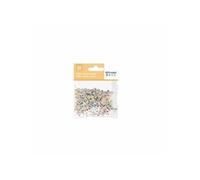300 perles blanches coeur couleurs dia 7 mm