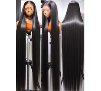 300% Perruque Lisse Cheveux Humain Perruques Droites Avec Devant en Dentelle Perruque Cheveux Humains Brésiliens Solde Perruque Livraison 3 Jours France Perruque 13x6 13x4 Transparent Lace Cheveux 13x