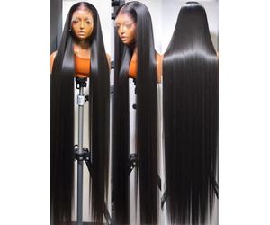 300% Perruque Lisse Cheveux Humain Perruques Droites Avec Devant en Dentelle Perruque Cheveux Humains Brésiliens Solde Perruque Livraison 3 Jours France Perruque 13x6 13x4 Transparent Lace Cheveux 13x