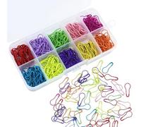 300 Pièce Épingles Ampoules avec Boîte,10 Couleurs Epingles A Nourrice Métal,Épingles De Sécurité en Forme De Poire,Pins Sécurité Pinceaux De Tricotement Coloré,pour Vêtements