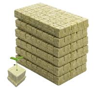 300 pièces 1x1x1 pouces cubes de laine de roche dosettes hydroponiques pour le démarrage des graines, propagation des plantes, clonage, éponges culture pour système hydroponique Beige, dosettes
