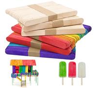 300 Pièces Batonnet En Bois, Bâtonnet Glace, Baton de Glace, Abaisse Langue Bois, Bricolage Naturel, pour Loisirs Créatifs et Artisanat