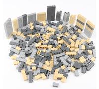 300 Pièces Briques De Construction Jeux De Construction Petites Briques À Particules 3 Couleurs Gris Foncé/Gris Clair/Beige Avec 3 Formes Blocs De Construction Jouet À Faire Soi-Même