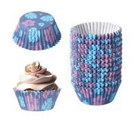 300 Pièces Caissettes à Muffins Hawaïennes, Bleus Gobelets en Papier Tropicaux Caissettes à Muffins pour Accessoires D'anniversaire D'été Fournitures de Fête & Décoration Table