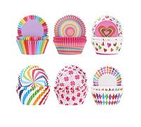 300 Pièces Caissettes Cupcake Cupcake, Papier Cuisson Moules de Cuisson Antiadhésif, Arc en Ciel Moules Doublures à Muffins Gâteaux Cupcakes de Cuisson pour Mariage, Dessert, Anniversaire