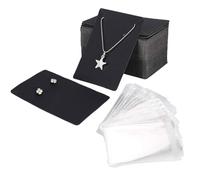300 Pièces Carte Boucle d’Oreille Papier Kraft Carte Présentoir De Bijoux Support Et Pochettes Autocollantes Pour Affichage De Bijoux De Collier De Boucles d'Oreilles
