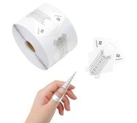 300 Pièces Chablon Papier pour Gel Nails Art, 1 Rouleau Chablon Ongle Forme pour Ongle gel Construction, Auto-Adhésif Autocollants Modèles pour Gel UV Acrylique Extension D'ongle (A, A)