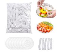 300 Pièces Charlotte Alimentaire Réutilisable, Film et Couvre Plat, Sac de Conservation Alimentaire, Couvercles de Bols Élastiqués