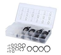300 Pièces Circlips Externes 2-32mm, Kit Anneaux de Retenue, Métal Durci Noir - Résistant et Durable, Boîte de Rangement Incluse, Pour Fixation de Roulements et Engrenages
