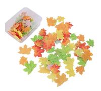 300 Pièces Décoration de Gâteau Feuille D'érable Comestible, Comestibles Gâteau Topper de Papillon Gluant Papier de Riz Décoratif Gâteau Fleurs Cupcake Toppers pour Gâteaux D'anniversaire