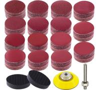 300 Pièces Disque Abrasif 50mm Disques De Ponçage Grain 60 80 100 120 150 180 240 320 400 600 800 1000 1200 2000 3000 Pour Dremel Meulage