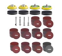 300 Pièces Disques Papier Abrasifs 50mm, Grain 80 120 240 320 400 600 800 1000 2000 3000, Kit de Ponçage 2 Pouces, Disques Ponçage auto-agrippant pour les Petits Outils Rotatifs