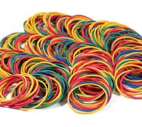 300 Pièces Elastique Caoutchouc 38mm Élastique Bandes Elastiques Réutilisables Élastique Couleur Elastiques Caoutchouc Resistant pour DIY Bureau Famille Fournitures Scolaires