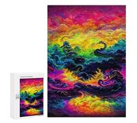 300 pièces énigmes pour adolescents Rainbow Clouds in Paradise - 1 puzzle pour adolescents : jeux de détente, cadeaux amusants et humoristiques pour réduire le stress 300 pièces