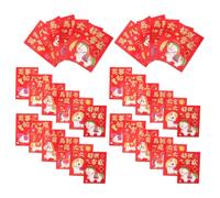 300 Pièces Enveloppes Rouges Créatives Année du Cheval, Papier