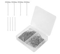 300 pièces Épingles à Tête Plate, Épingles Droites Acier Inoxydable Épingles à Perruque Aiguilles Satin Réutilisables avec Boîte Plastique Quilting Crochet Projets Couture