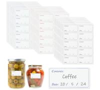 300 Pièces Étiquettes de Congélation Faciles à Décoller, 30 x 60 mm Autocollant Auto-adhésif de Congélateur de Stockage des Aliments, Sans Résidus, Etiquette pour Boite de Conserve (300pcs)