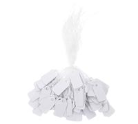 300 Pièces Étiquettes de Prix Blanches avec Ficelle, Papier | Surface Lisse, Écriture Facile, Fixation Multi-supports, pour Articles de Vente et Petits Ornements
