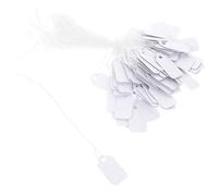 300 Pièces Étiquettes de Prix en Papier avec Ficelle | Blanc, Inscriptibles pour Afficher des Informations, Lot, Usage Petite Entreprise
