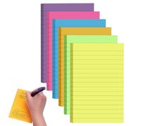 300 Pièces Feuillets autocollants, Notes Sticky, post it marque page, 6 Couleurs Vive, Bloc Note pour Maison, Bureau, École, 150 x 100 mm