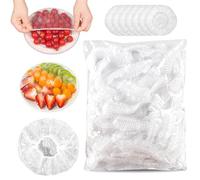 300 Pièces Films Alimentaires Avec Élastique Charlotte Alimentaire Reutilisable Charlottes Alimentaires Film Alimentaire Elastique Pour Garder Les Aliments Frais.