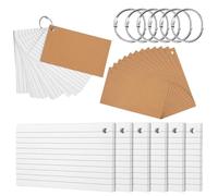 300 Pièces Flashcards,12,7 x 7,6 cm Flash Cards,110g/m² Fiche de Revision,Fiches Bristol,Fiche de Revision Bristol pour La Mémorisation de Vocabulaire,Les Notes D'étude et Les Notes de Travail