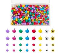 300 Pièces Grelots Clochettes Colorées Petite Clochette, 8mm 10mm Grelot pour Hochet en Métal Mini Grelots Cloches pour Couronnes de Clochettes, Fabrication de Bijoux, Décoration D'intérieur