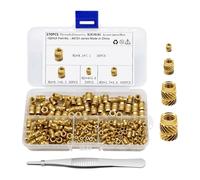 300 Pièces Insert Fileté, M2 M3 M4 M5 insert fileté metal écrou à filetage fondu écrou à filetage fondu Pour Composants d'Impression 3D et Pièces en Plastique