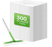 (300 pièces) Lingettes sèches pour Swiffer Balai Attrape, Jetables Serpillères sèches, Serpillères sèches pour Swiffer Sweeper, Lingettes électrostatiques, Recharges jetables chiffons de balayage secs