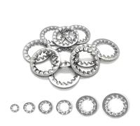 300 pièces M2 .5 M3 M4 M5 M6 M8 M10 Rondelles à dents intérieures Rondelle de blocage intérieure joint en acier inoxydable(M5)