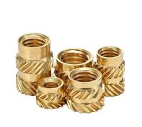 300 pièces M5 M6 écrou thermofusible écrous d'insertion filetés à chaud en laiton moulage moleté Injection métal cuivre de blocage for imprimante 3d Laiton Insert Écrou(M6x9.5x9.5 (300pcs))