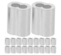 300 Pièces Manchon de Sertissage Aluminium Double Trou pour Câble | Profil Ovale en Forme de 8, Construction Monobloc, Arrête les Boucles, Résiste aux Vibrations, pour Haubans et Garde-corps