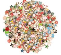 300 pièces Mini Charms de Bijoux Colorés en Gros Petits Pendentifs pour Bricolage Colliers, Boucles d'Oreilles, Bracelets, Cadeau de Mariage Personnalisé, Kit de Création, Décoration, Fabrication de