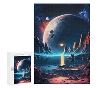300 pièces Mystical Planet Oasis Puzzle pour Adultes Jouet Décoration Murale Défi Difficile Anniversaire Et Noël 300 PCS