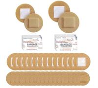 300 Pièces Pansement Rond,22 MM Et 25 MM Pansements Ronds,Élastiques Petits Pansements Ronds,Doux Pour La Peau Et Respirants,Adaptés Aux Petites Plaies