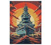 300 Pièces Puzzle Navires de Guerre Anciens pour Adultes Et Adolescents Enfants Puzzles sur Planche De Bois Cadeau 42×30cm