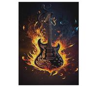 300 Pièces Puzzles De Guitars pour Adultes Enfants Puzzle en Bois Jeux ÉduChatifs, Jeu Familial Amusant 42×30cm
