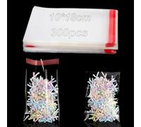 300 Pièces Sacs en Sachet Emballage Transparent Biscuit Petit Auto-adhésifs Sacs Sachet Cellophane Transparents 10 x 18 cm OPP Emballage pour Biscuits Bonbons Chocolat Bijoux Boucles d'oreilles