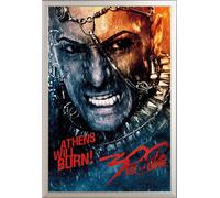 300 - Poster - Rise of an Empire - Xerxes + cadre amovible, Shinsuke® Maxi aluminium argenté, vitre acrylique