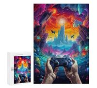 300 puzzles pour adolescents Fantasy Game Controller - 14 puzzles pour adolescents - jeux amusants pour améliorer la mémoire et réduire le stress - cadeaux 300 pièces