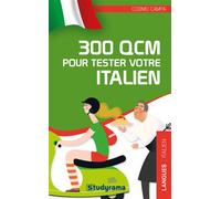 300 qcm pour tester votre italien - Cosimo Campa - Studyrama Eds - Poche - Méthode de langue