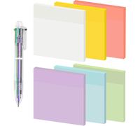 300 Sticky Notes Transparent,76 * 76mm Transparent Sticky Notes,Notes Autocollantes Transparentes, Blocs-Notes Autocollants,Apier De Notes,Super Sticky Notes Pour Maison