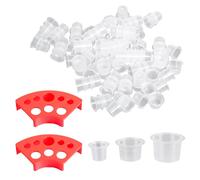 300 Tattoo Ink Caps with 2 Cups Holders, 100 Petites, 100 Moyennes, 100 Grandes Capsules d'Encre pour Tatouage,Tattoo Ink Encre Cup, Accessoires de Tatouage