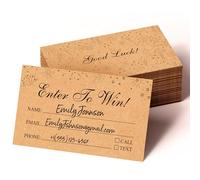 300 Tickets de Tombola, Cartes de Formulaire de Participation pour la Chance avec Espace pour le Nom, l'Adresse E-mail, le Numéro de Téléphone pour Concours, Tombolas, Urnes, 50/50, Enchères