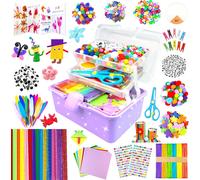 3000 Activites Manuelles pour Enfants Kit Bricolage Enfant Boîte bricolage Pipe Cleaners pour Enfants de 4-6 6-8 8-12 ans Activite Enfant Ensemble de Matériel Jouet Cadeau pour Filles Garçons,Violet