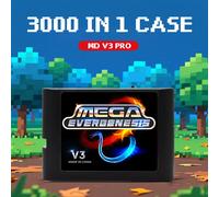 3000 en 1 Mega Genesis V3 Pro avec carte TF 4GB carte de jeu EDMD pour Console de jeu SEGA Genesis Mega Drive Master System Noir