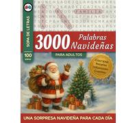 3000 Palabras Navideñas Sopa de Letras para Adultos: Un libro en español con letra grande, pensado como el regalo navideño ideal para disfrutar buscando palabras en familia