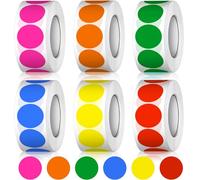 3000 Pcs Gommettes Autocollantes 20mm Gommettes Rondes Multicolore, Pastille Autocollante Ronde, Couleur Codage Étiquettes pour Calendriers Fournitures de Bureau DIY École Famille