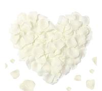 3000 Pcs Petale de Rose Mariage, Pétales de Rose de Soie Artificielle pour Décorations de la Fête Confettis Table Scatter Romantique Saint Valentin (Ivoire/Crème)